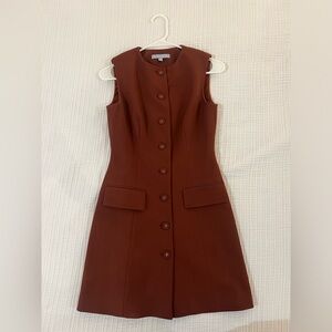 Antonio Melani Rust Button-Up Dress